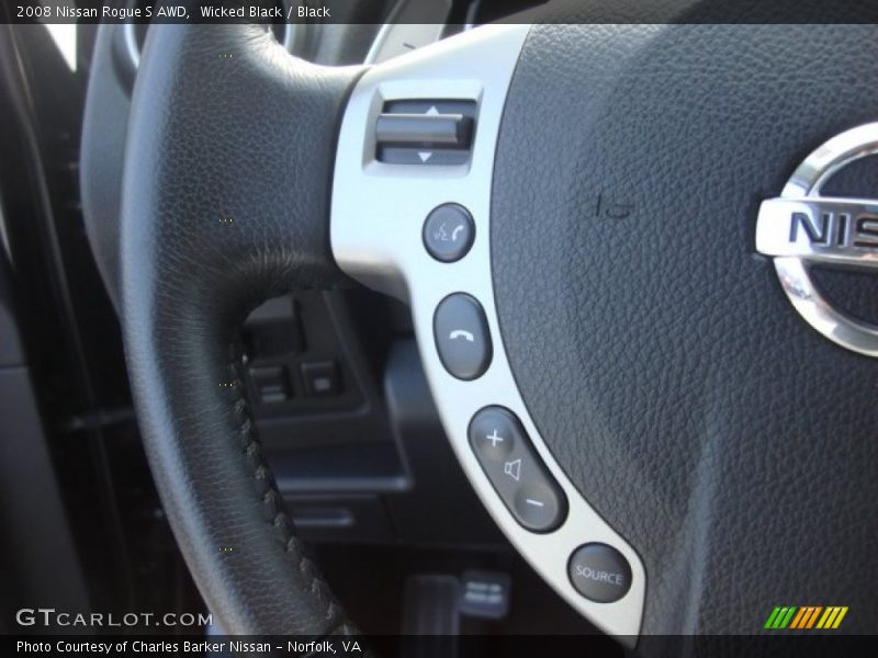 Wicked Black / Black 2008 Nissan Rogue S AWD