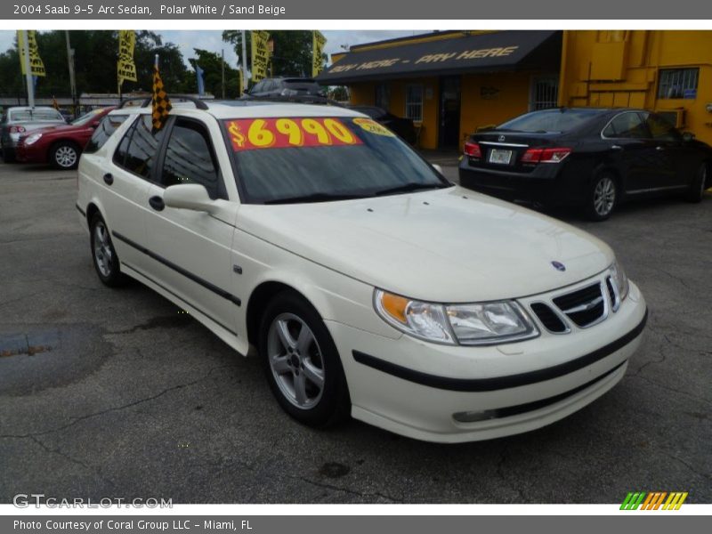 Polar White / Sand Beige 2004 Saab 9-5 Arc Sedan