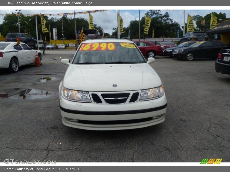 Polar White / Sand Beige 2004 Saab 9-5 Arc Sedan