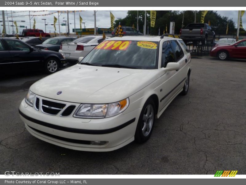 Polar White / Sand Beige 2004 Saab 9-5 Arc Sedan