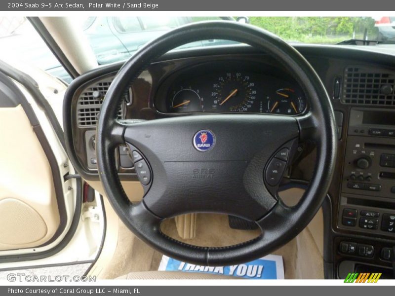 Polar White / Sand Beige 2004 Saab 9-5 Arc Sedan