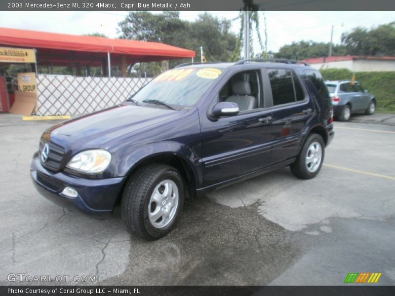 Capri Blue Metallic / Ash 2003 Mercedes-Benz ML 320 4Matic