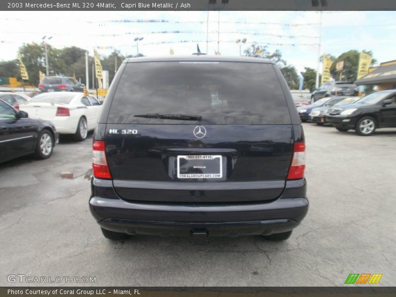 Capri Blue Metallic / Ash 2003 Mercedes-Benz ML 320 4Matic