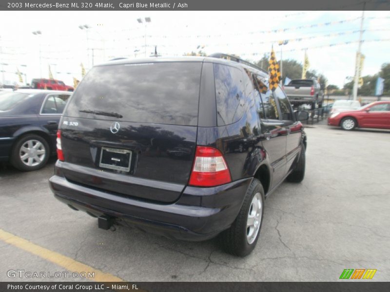 Capri Blue Metallic / Ash 2003 Mercedes-Benz ML 320 4Matic