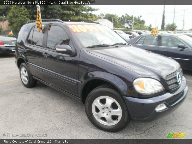 Capri Blue Metallic / Ash 2003 Mercedes-Benz ML 320 4Matic