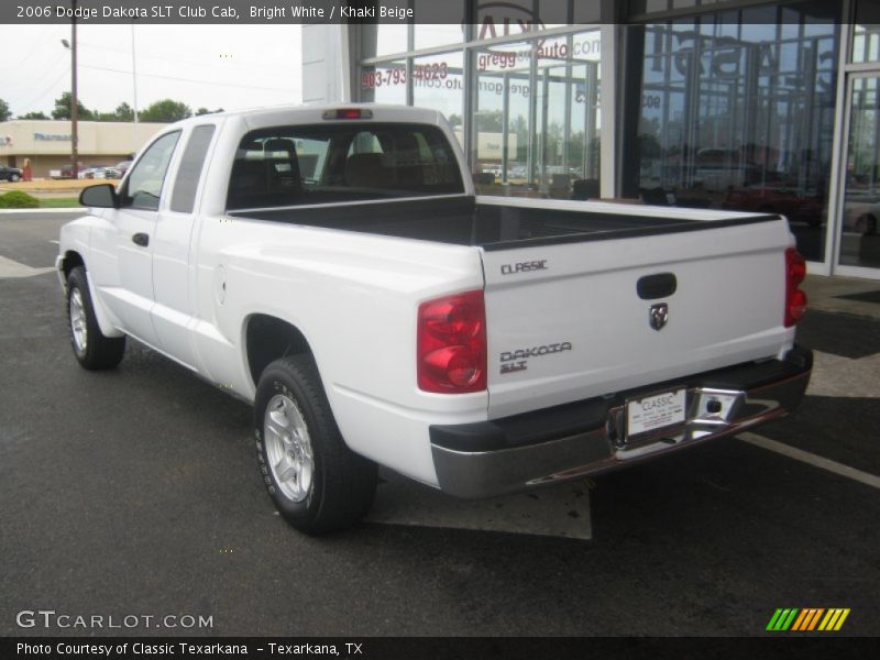 Bright White / Khaki Beige 2006 Dodge Dakota SLT Club Cab