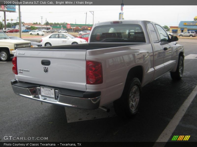 Bright White / Khaki Beige 2006 Dodge Dakota SLT Club Cab