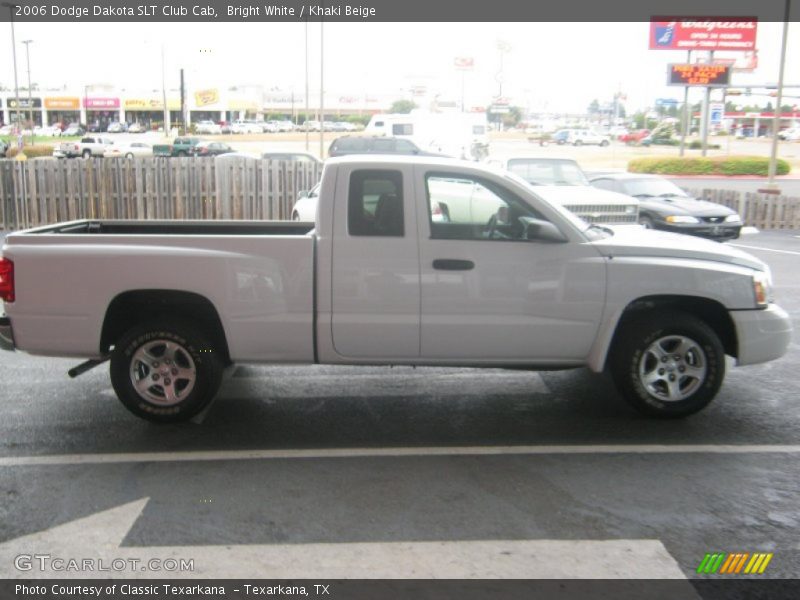Bright White / Khaki Beige 2006 Dodge Dakota SLT Club Cab