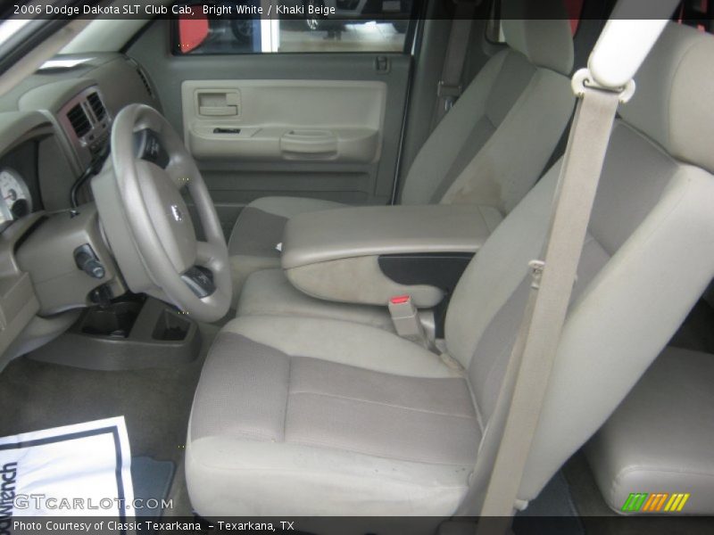 Bright White / Khaki Beige 2006 Dodge Dakota SLT Club Cab