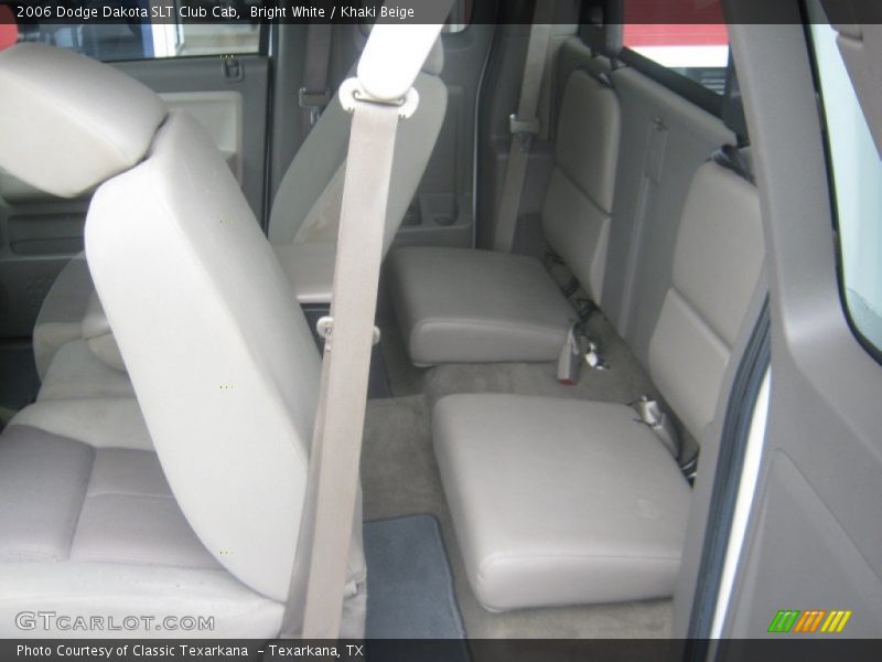 Bright White / Khaki Beige 2006 Dodge Dakota SLT Club Cab