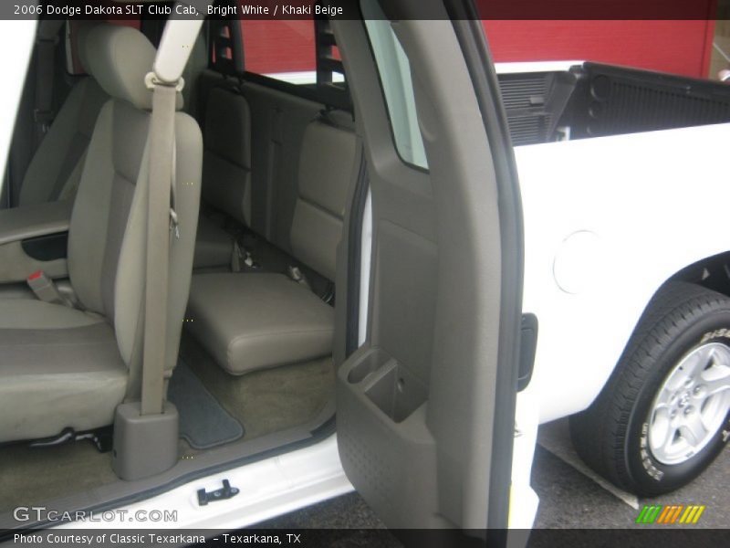 Bright White / Khaki Beige 2006 Dodge Dakota SLT Club Cab