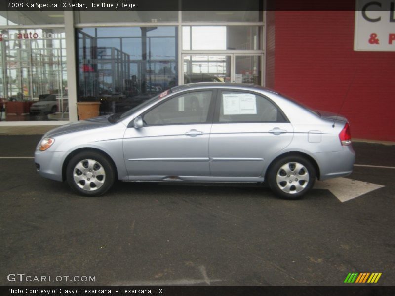 Ice Blue / Beige 2008 Kia Spectra EX Sedan