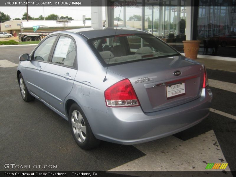 Ice Blue / Beige 2008 Kia Spectra EX Sedan