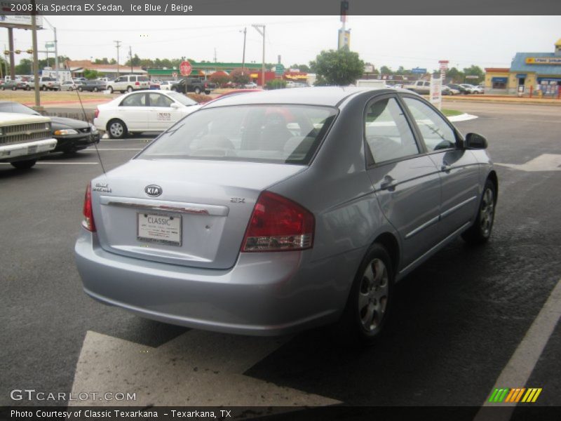 Ice Blue / Beige 2008 Kia Spectra EX Sedan