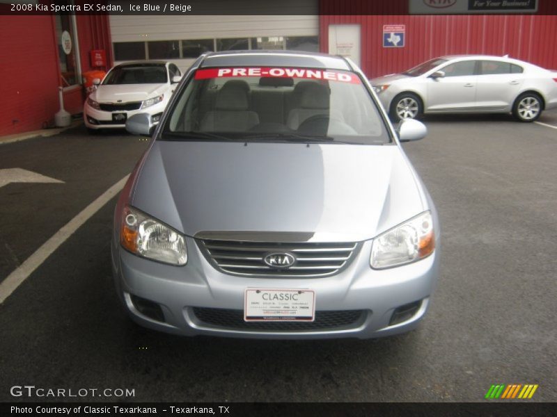 Ice Blue / Beige 2008 Kia Spectra EX Sedan
