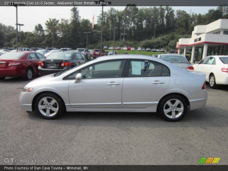 Alabaster Silver Metallic / Black 2011 Honda Civic LX-S Sedan