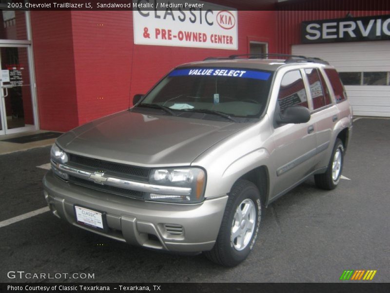Sandalwood Metallic / Medium Pewter 2003 Chevrolet TrailBlazer LS