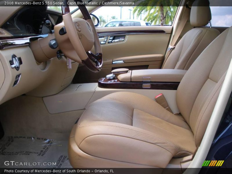Capri Blue Metallic / Cashmere/Savanna 2008 Mercedes-Benz S 550 Sedan