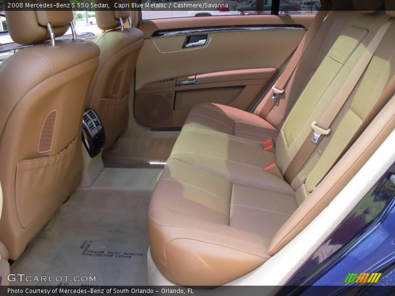 Capri Blue Metallic / Cashmere/Savanna 2008 Mercedes-Benz S 550 Sedan