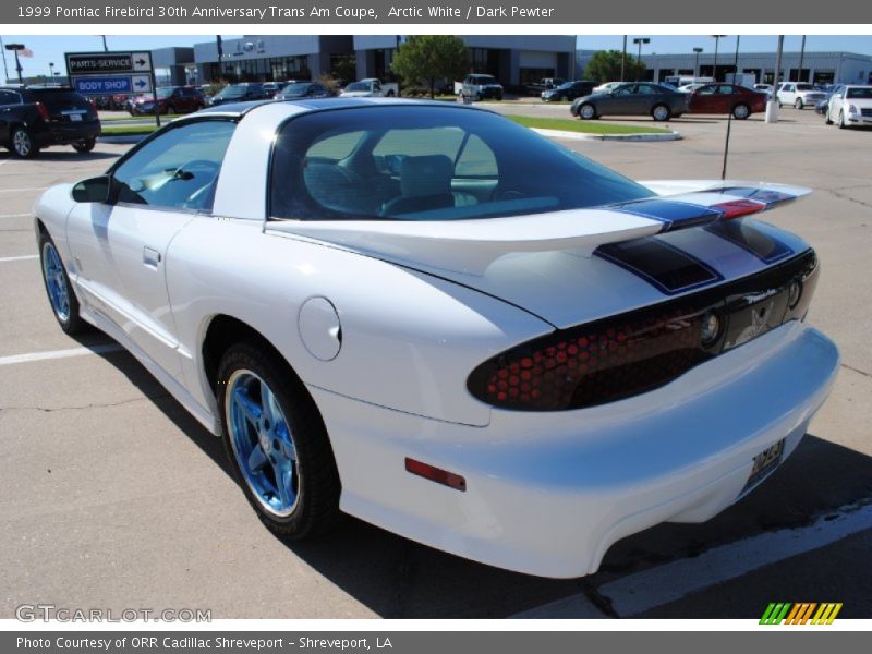 Arctic White / Dark Pewter 1999 Pontiac Firebird 30th Anniversary Trans Am Coupe
