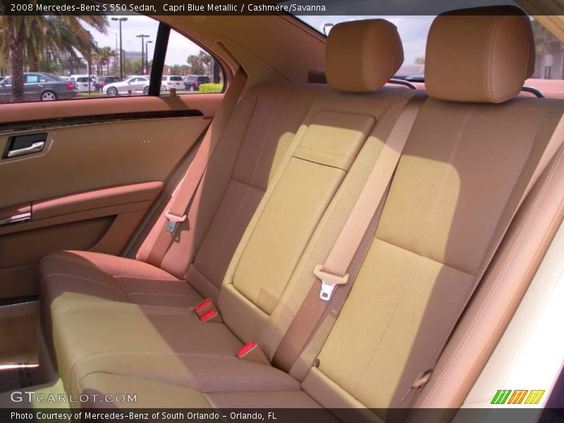 Capri Blue Metallic / Cashmere/Savanna 2008 Mercedes-Benz S 550 Sedan