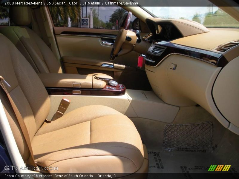 Capri Blue Metallic / Cashmere/Savanna 2008 Mercedes-Benz S 550 Sedan