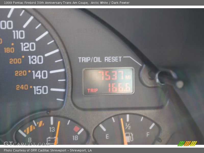Arctic White / Dark Pewter 1999 Pontiac Firebird 30th Anniversary Trans Am Coupe