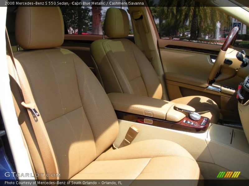 Capri Blue Metallic / Cashmere/Savanna 2008 Mercedes-Benz S 550 Sedan