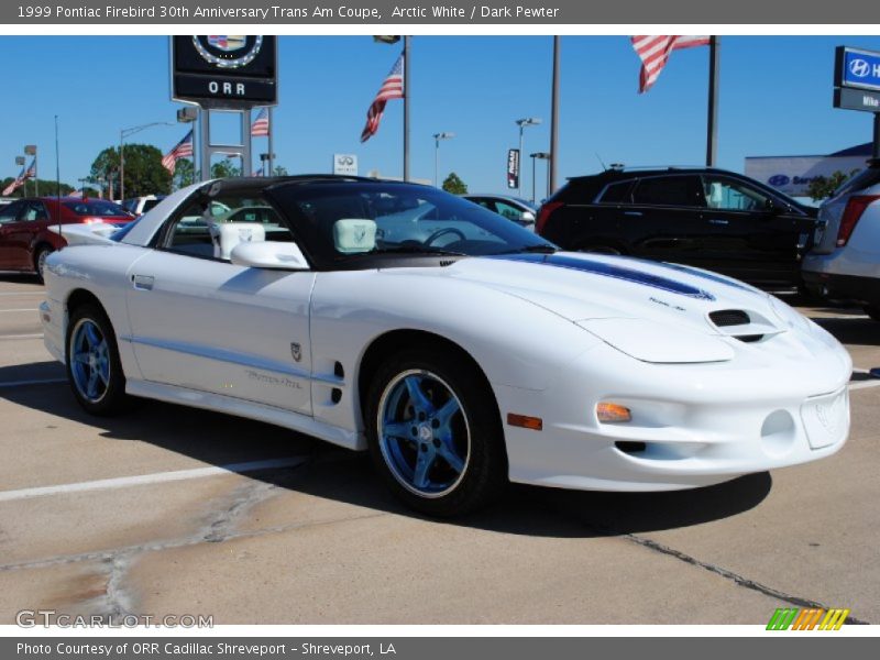 Arctic White / Dark Pewter 1999 Pontiac Firebird 30th Anniversary Trans Am Coupe