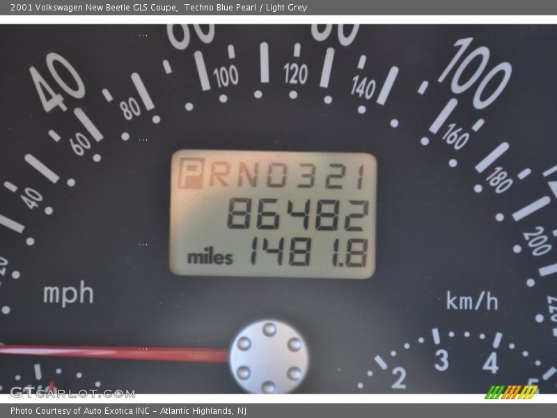 Techno Blue Pearl / Light Grey 2001 Volkswagen New Beetle GLS Coupe