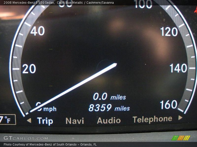 Capri Blue Metallic / Cashmere/Savanna 2008 Mercedes-Benz S 550 Sedan