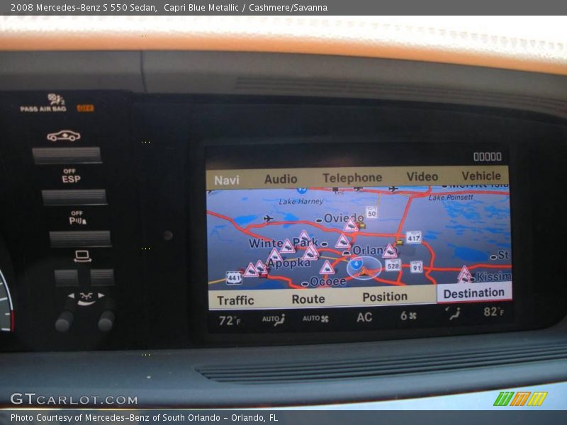 Capri Blue Metallic / Cashmere/Savanna 2008 Mercedes-Benz S 550 Sedan