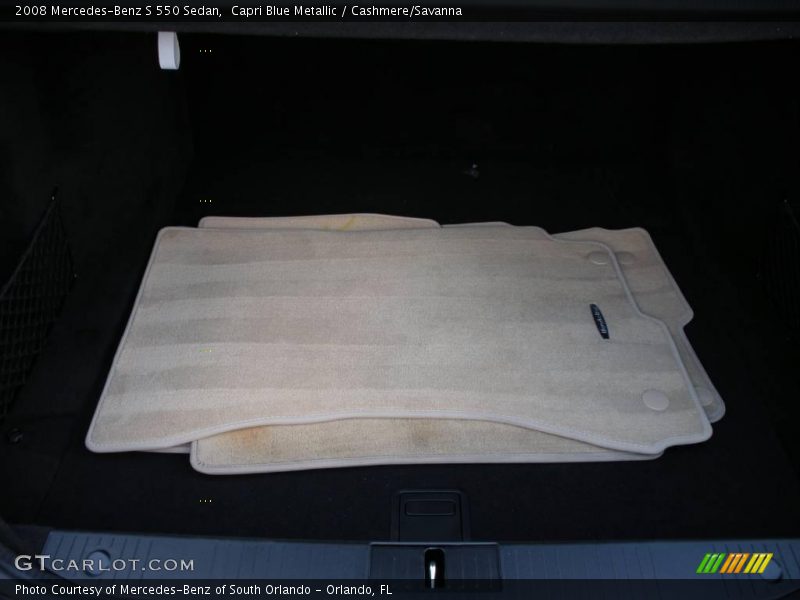 Capri Blue Metallic / Cashmere/Savanna 2008 Mercedes-Benz S 550 Sedan
