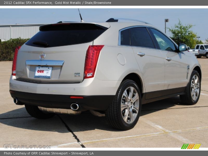 Gold Mist Metallic / Shale/Brownstone 2012 Cadillac SRX Performance