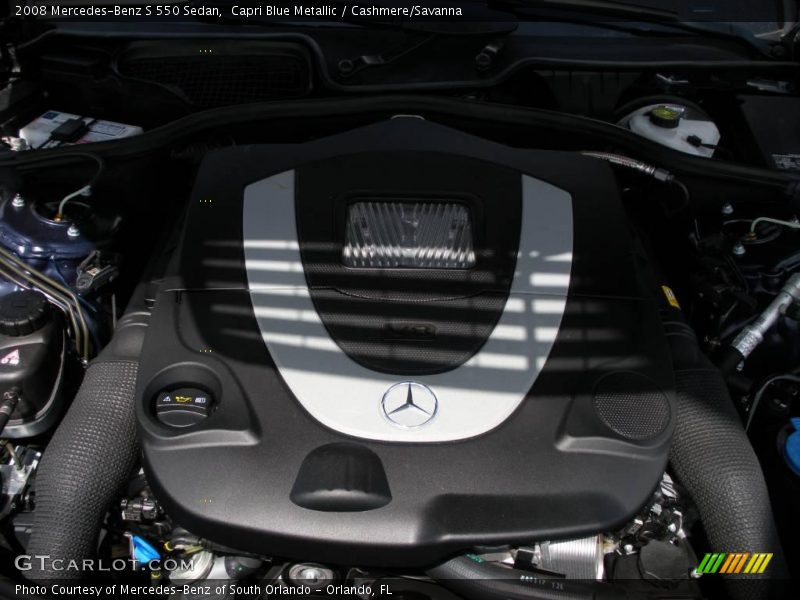 Capri Blue Metallic / Cashmere/Savanna 2008 Mercedes-Benz S 550 Sedan