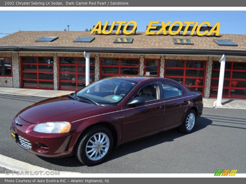 Dark Garnet Red Pearl / Sandstone 2002 Chrysler Sebring LX Sedan