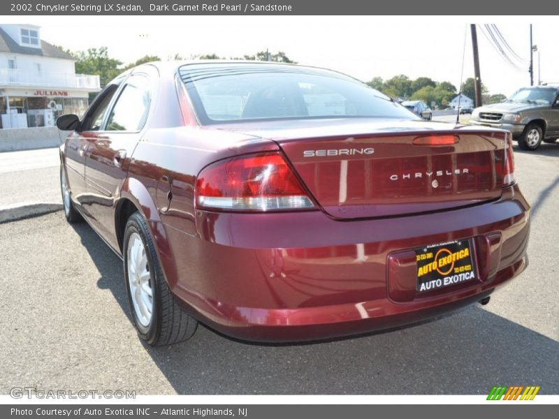 Dark Garnet Red Pearl / Sandstone 2002 Chrysler Sebring LX Sedan