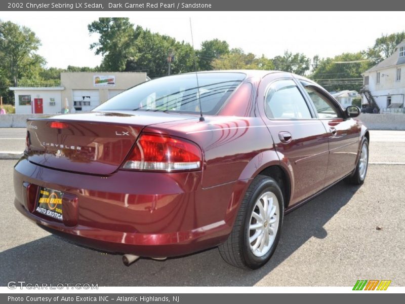 Dark Garnet Red Pearl / Sandstone 2002 Chrysler Sebring LX Sedan