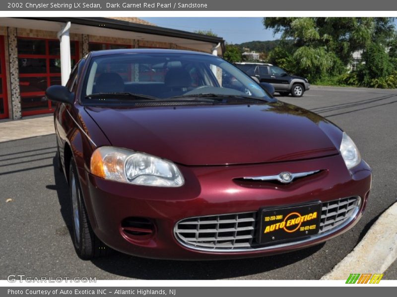 Dark Garnet Red Pearl / Sandstone 2002 Chrysler Sebring LX Sedan