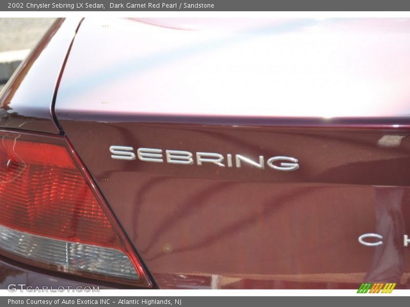 Dark Garnet Red Pearl / Sandstone 2002 Chrysler Sebring LX Sedan