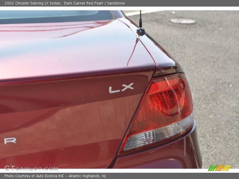 Dark Garnet Red Pearl / Sandstone 2002 Chrysler Sebring LX Sedan