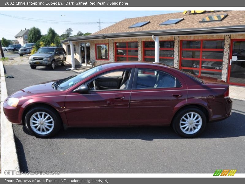 Dark Garnet Red Pearl / Sandstone 2002 Chrysler Sebring LX Sedan