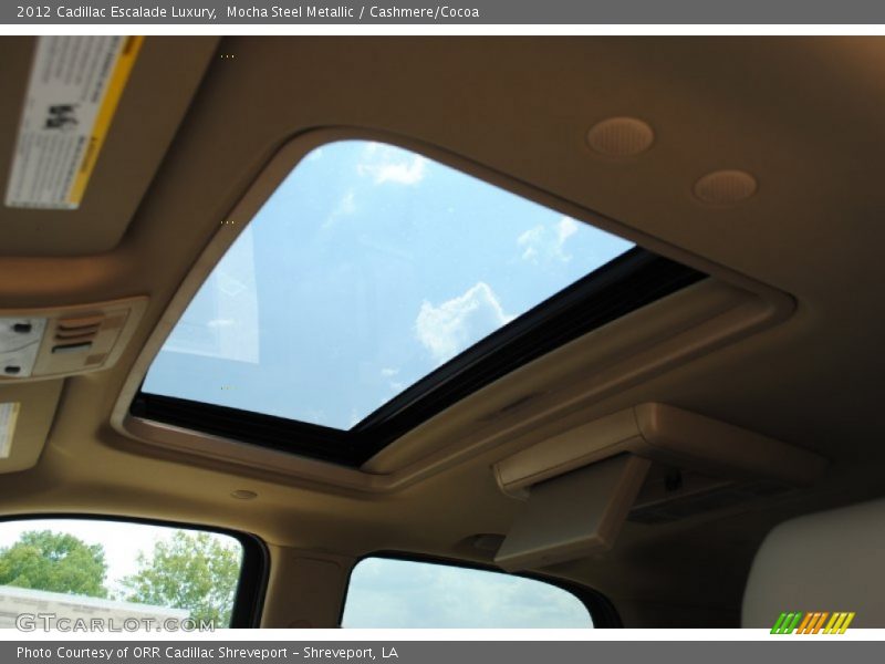 Sunroof of 2012 Escalade Luxury