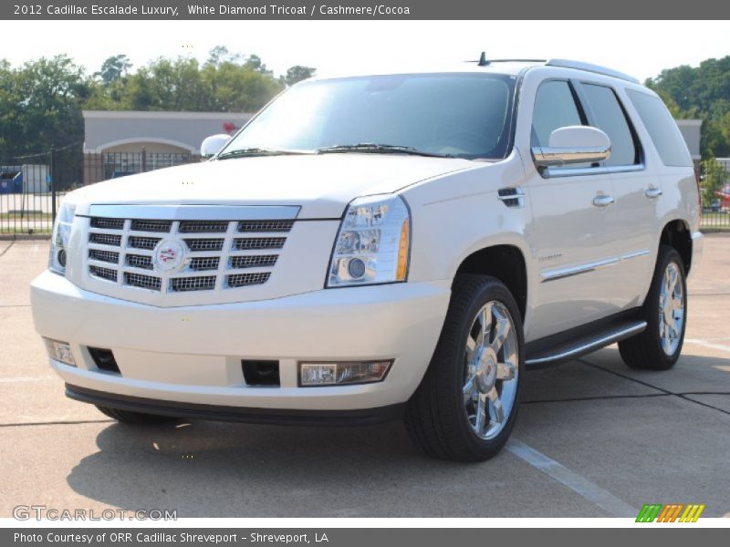 White Diamond Tricoat / Cashmere/Cocoa 2012 Cadillac Escalade Luxury