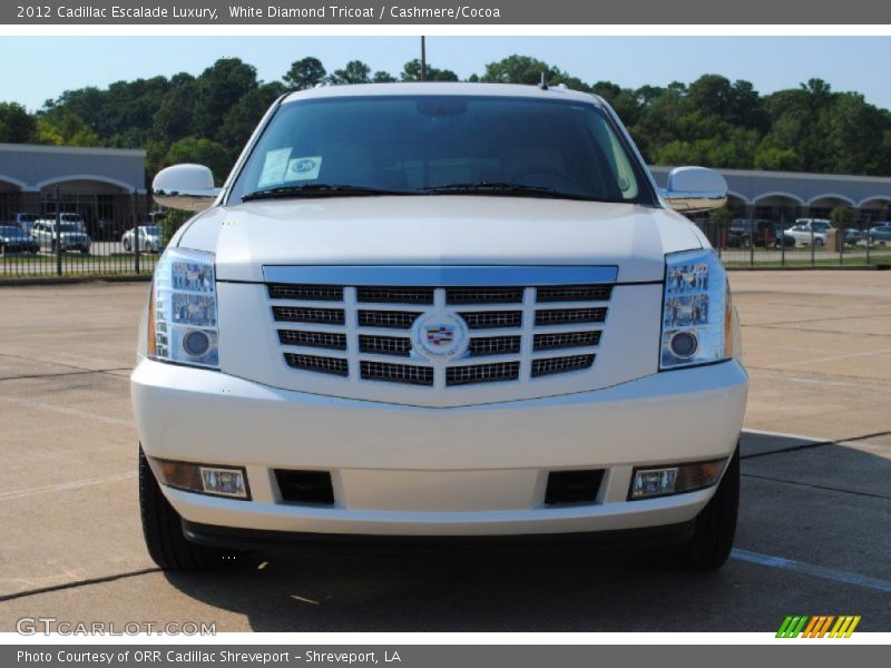 White Diamond Tricoat / Cashmere/Cocoa 2012 Cadillac Escalade Luxury