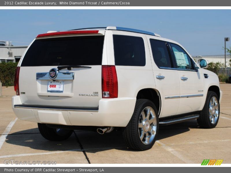 White Diamond Tricoat / Cashmere/Cocoa 2012 Cadillac Escalade Luxury