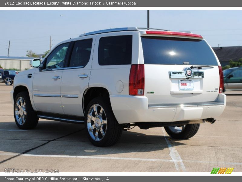 White Diamond Tricoat / Cashmere/Cocoa 2012 Cadillac Escalade Luxury