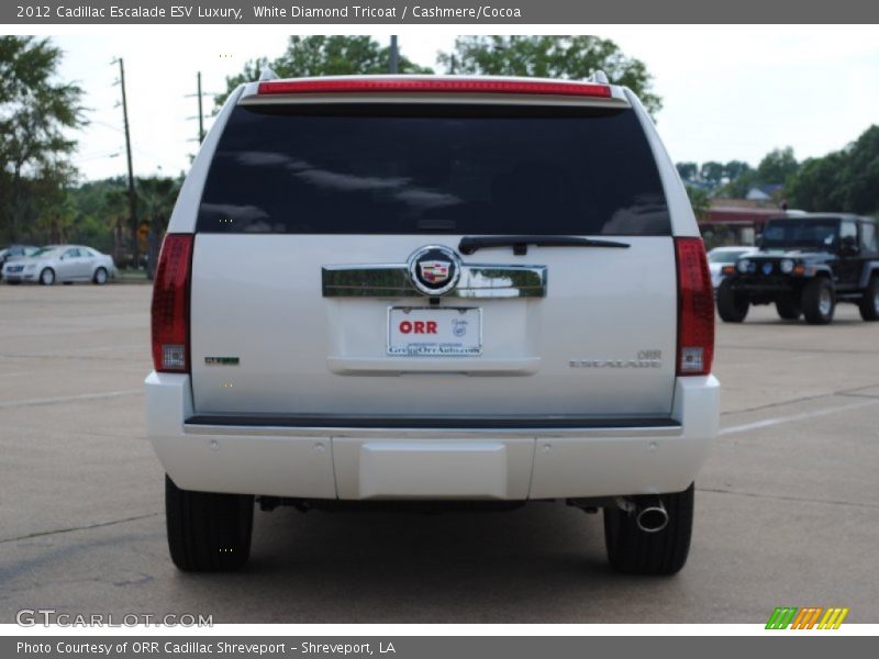 White Diamond Tricoat / Cashmere/Cocoa 2012 Cadillac Escalade ESV Luxury