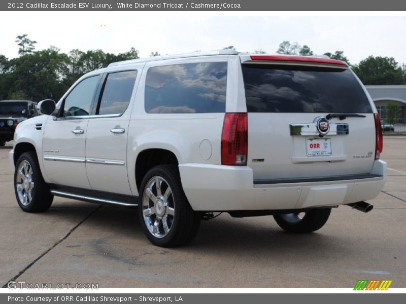 White Diamond Tricoat / Cashmere/Cocoa 2012 Cadillac Escalade ESV Luxury