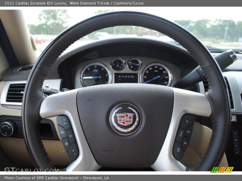 White Diamond Tricoat / Cashmere/Cocoa 2012 Cadillac Escalade ESV Luxury